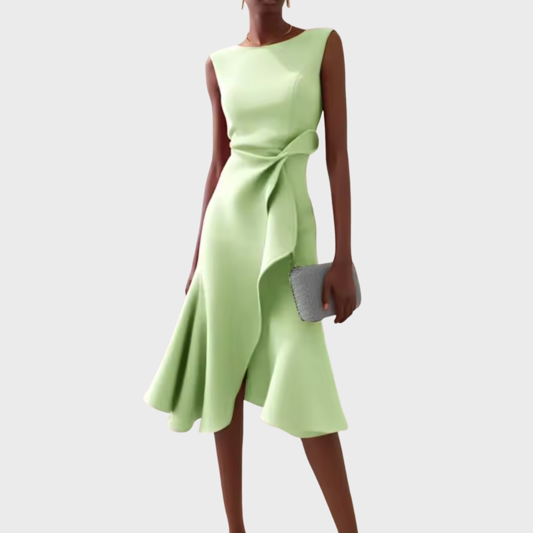 Westrows™ | Draped Asymmetric Midi Dress