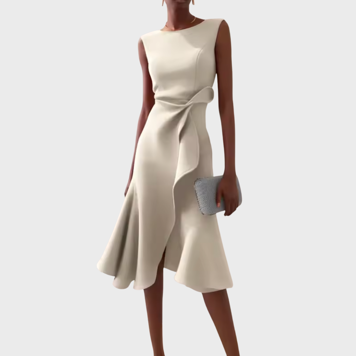 Westrows™ | Draped Asymmetric Midi Dress