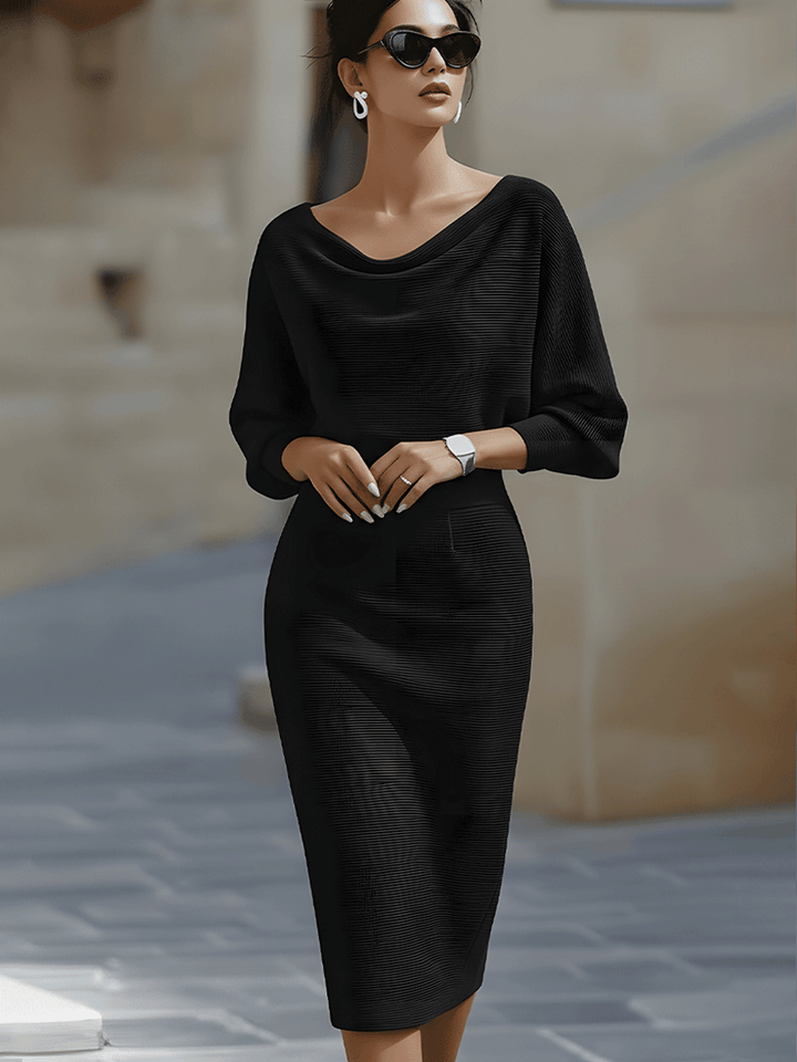 Marivelle™ | Sculpted Elegance Midi Dress