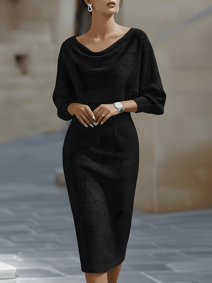 Marivelle™ | Sculpted Elegance Midi Dress