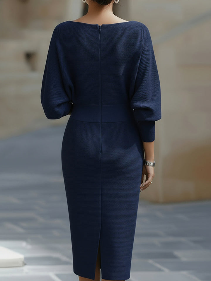 Marivelle™ | Sculpted Elegance Midi Dress