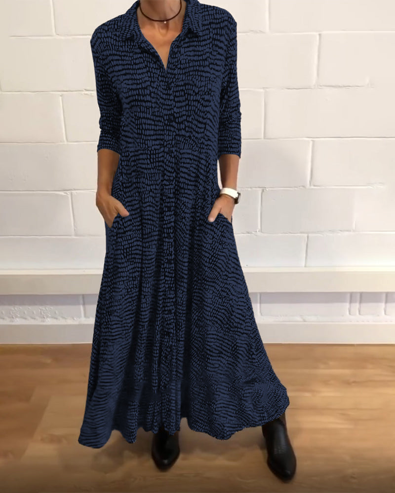 Marvella™ | Flowing Shirt Maxi Dress