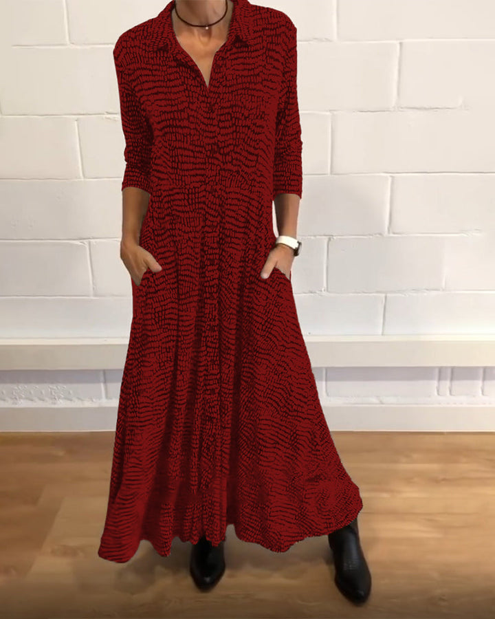 Marvella™ | Flowing Shirt Maxi Dress