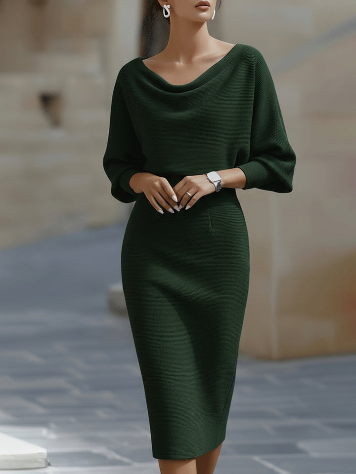 Marivelle™ | Sculpted Elegance Midi Dress
