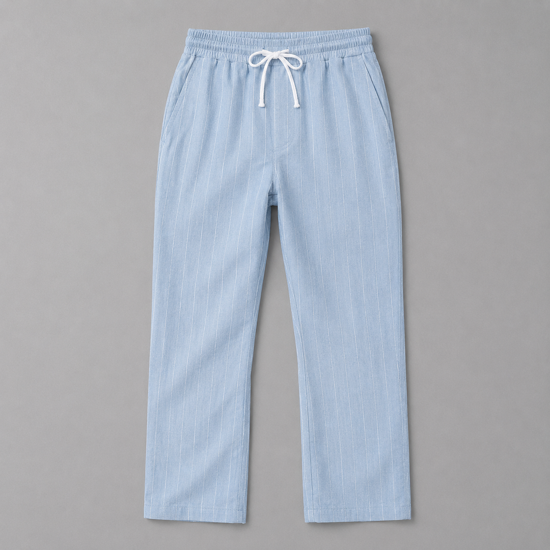 Ellis Pinstripe Linen Pants