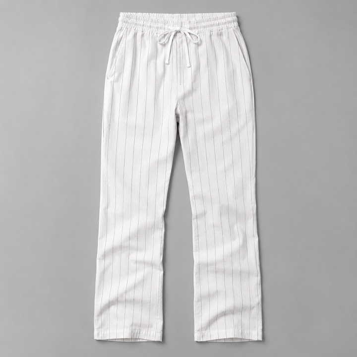 Ellis Pinstripe Linen Pants
