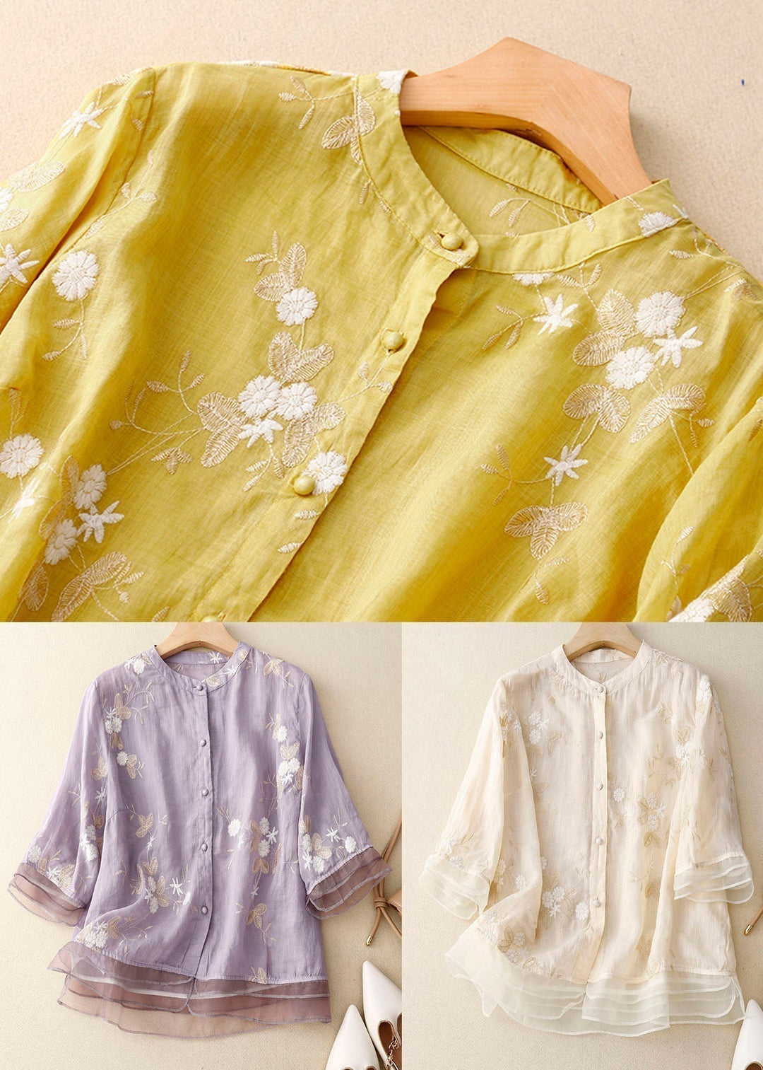 Westrows™ | Chic Blouse with Embroidered Accents