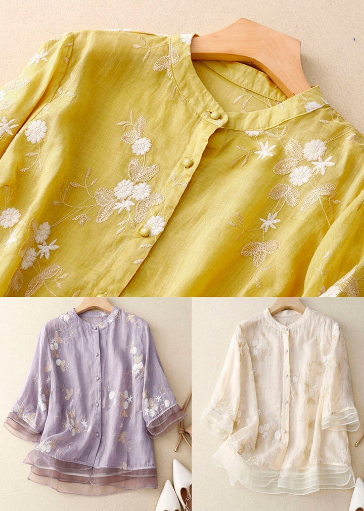 Westrows™ | Chic Blouse with Embroidered Accents