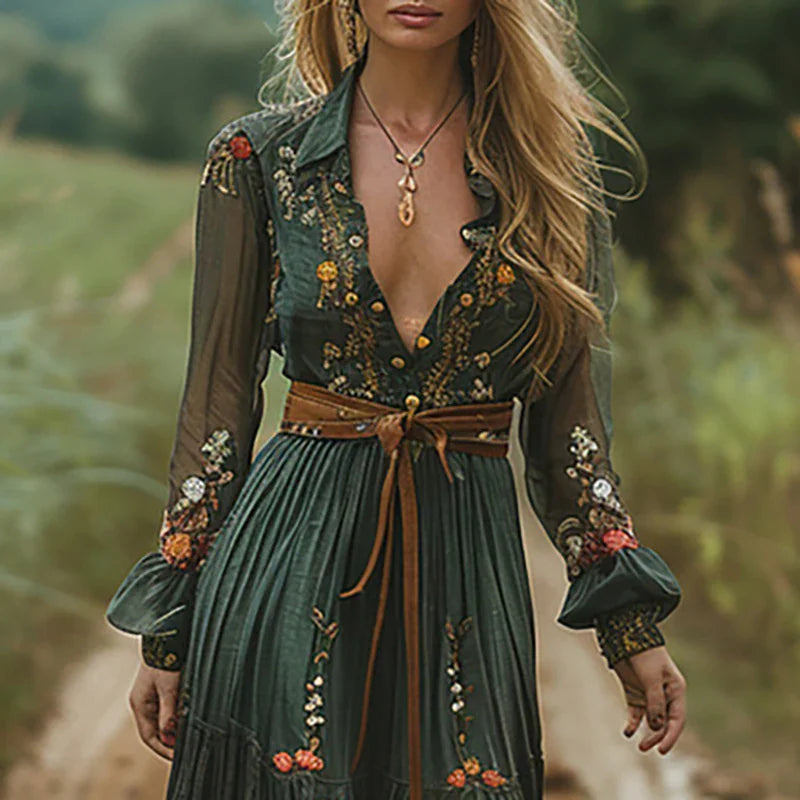 Westrows™ | Bohemian Floral Maxi Dress