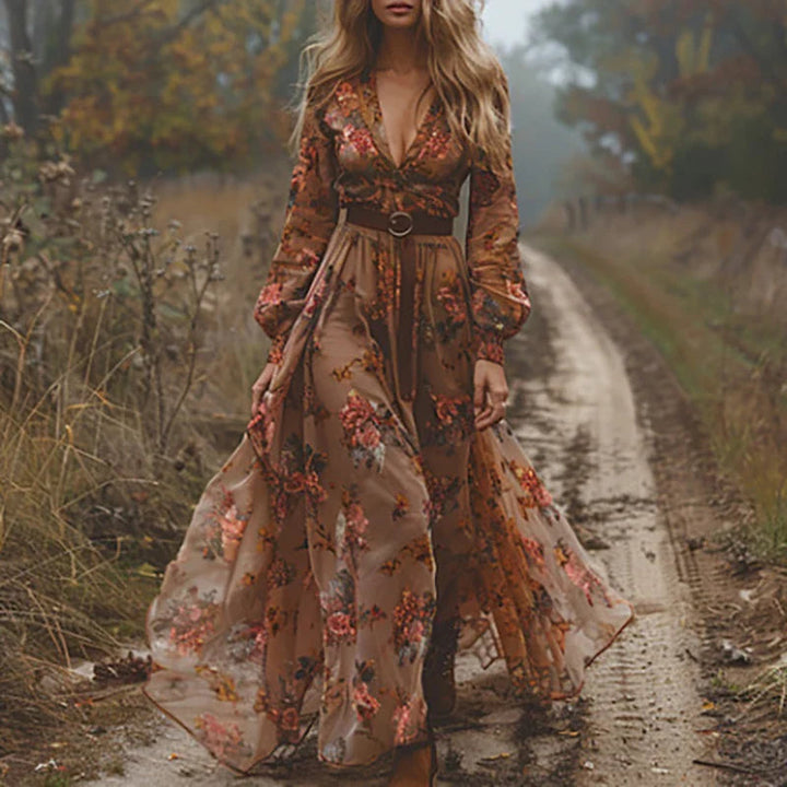 Westrows™ | Bohemian Floral Maxi Dress