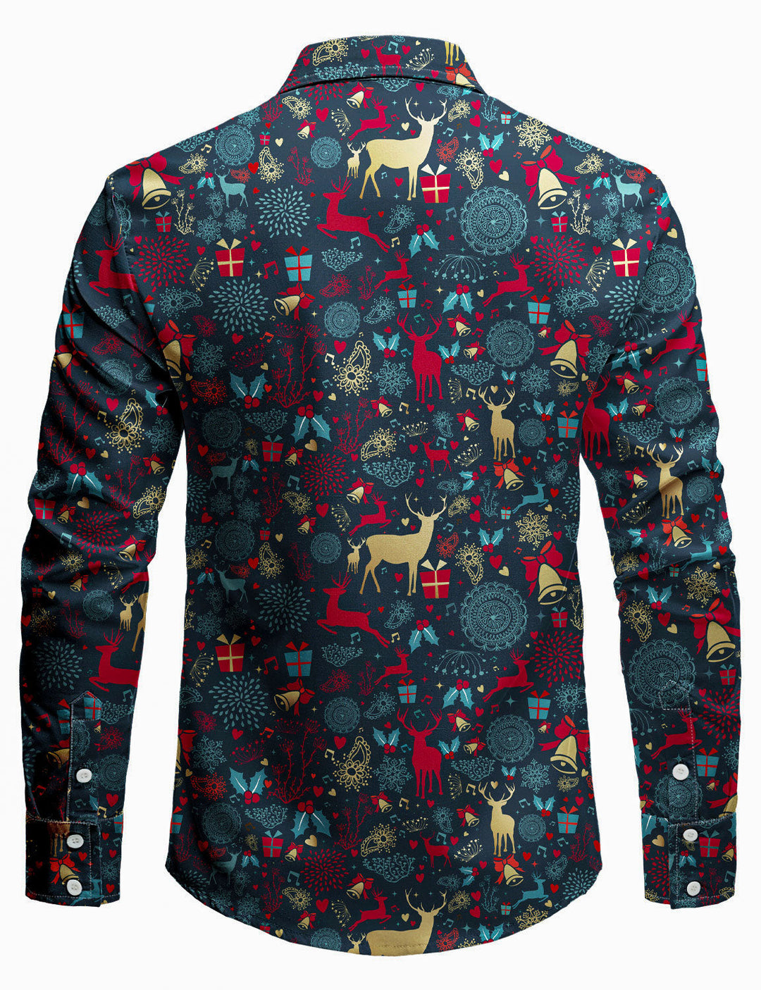 Calder™ | Vintage Holiday Print Long Sleeve Shirt
