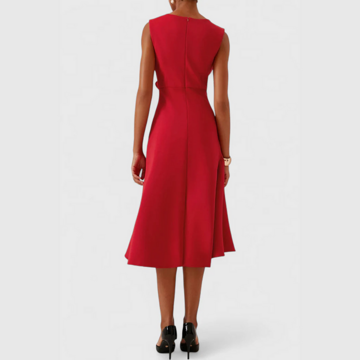 Westrows™ | Draped Asymmetric Midi Dress