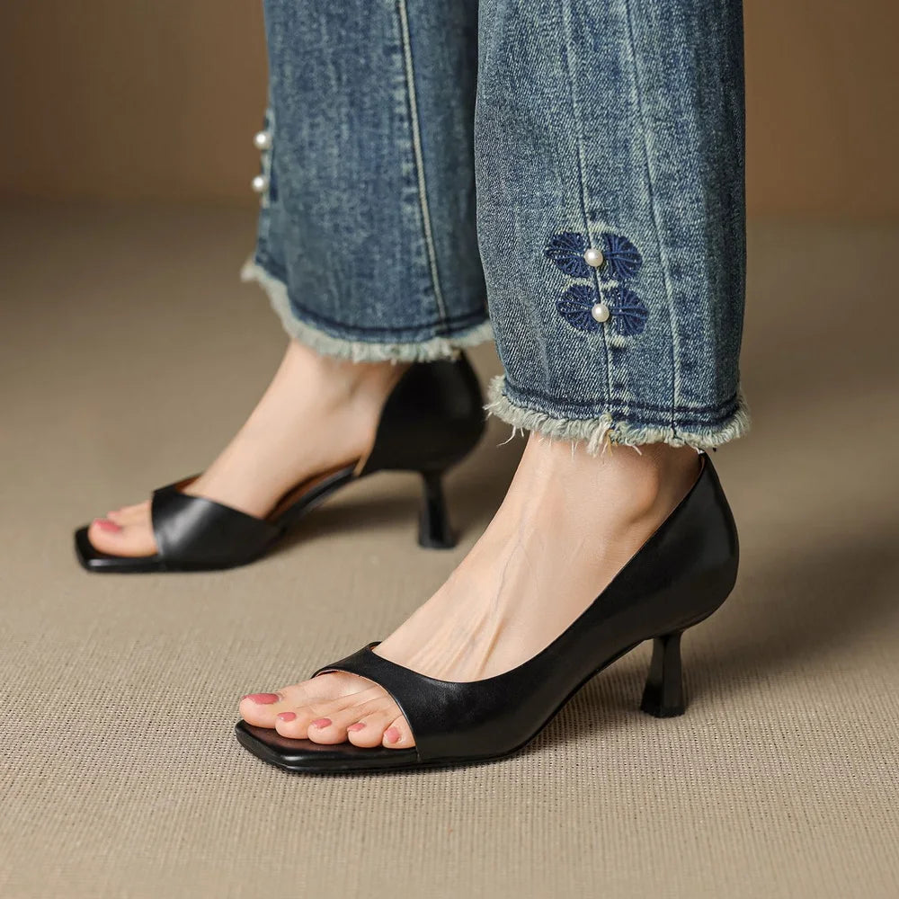 Valentina Leather Heels