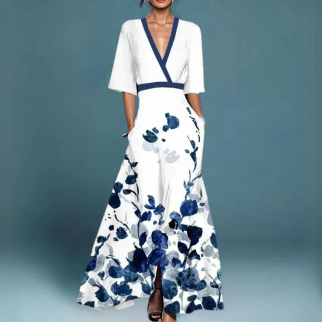 Westrows™ | Elegant Maxi Dress with Floral Pattern