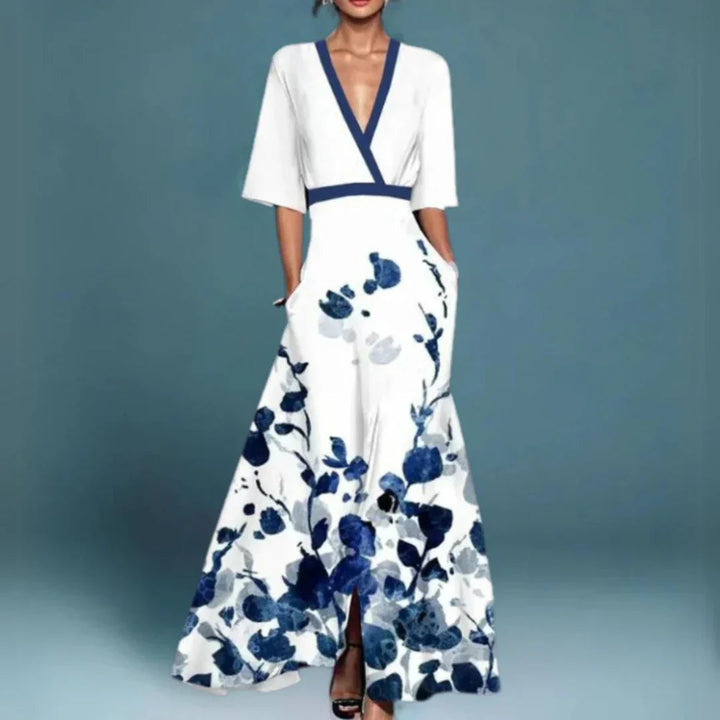 Westrows™ | Elegant Maxi Dress with Floral Pattern
