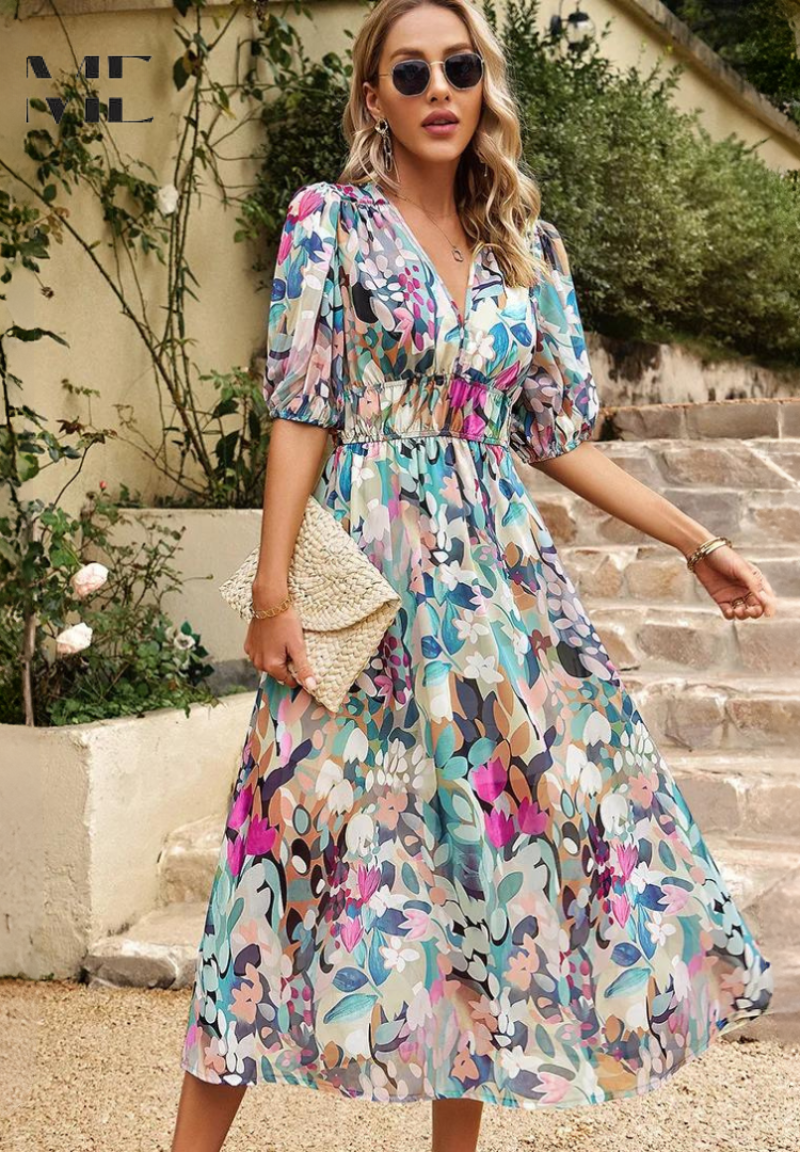 Westrows™ | Elegant Floral Dress