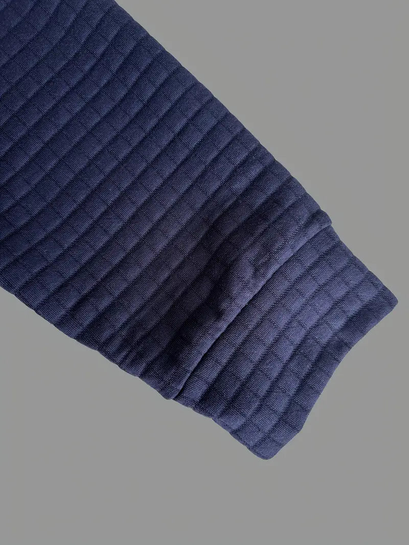 Men’s Slim Fit Textured Polo with Zipper Sleeve Pocket