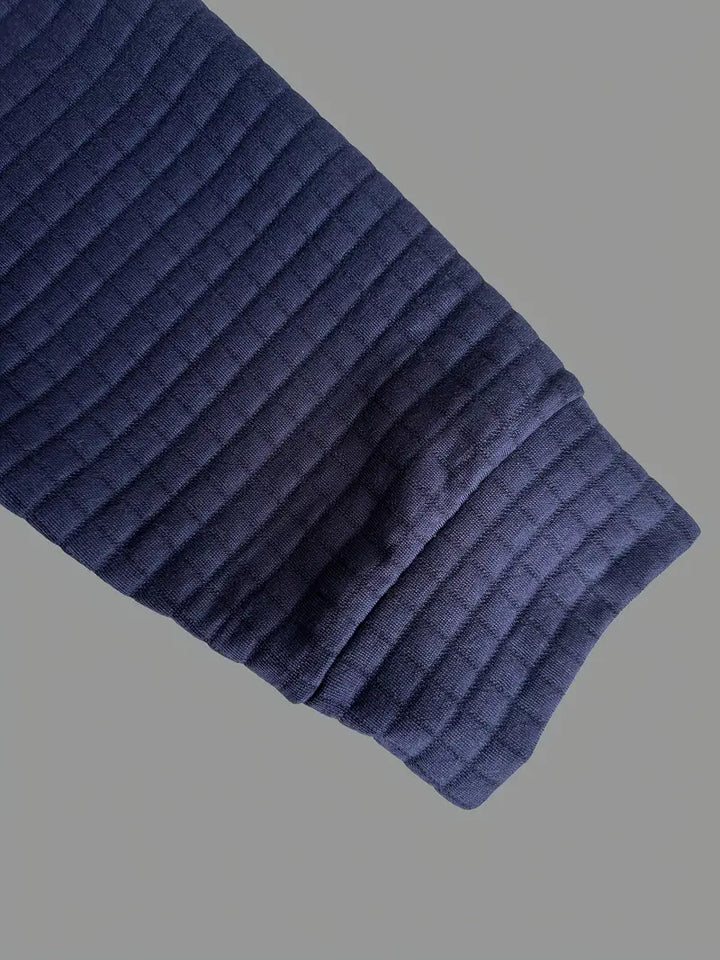 Men’s Slim Fit Textured Polo with Zipper Sleeve Pocket