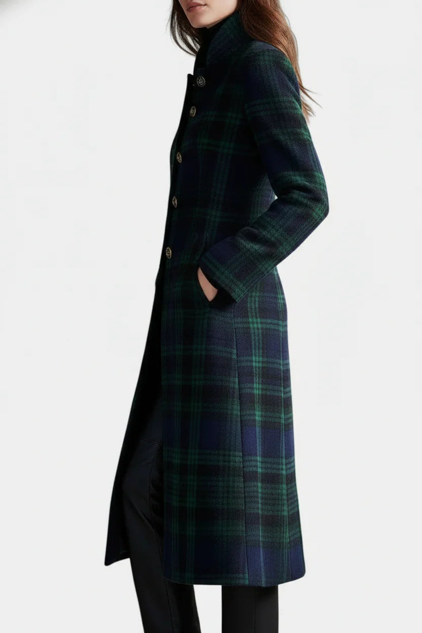 Audrey™ | Timeless Plaid Elegant Coat