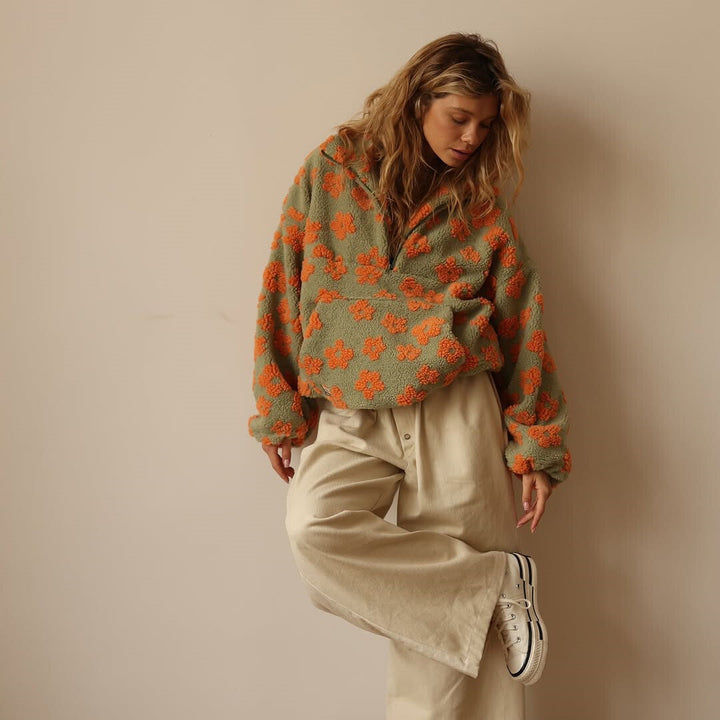 Daisy | Floral Fleece Jacket