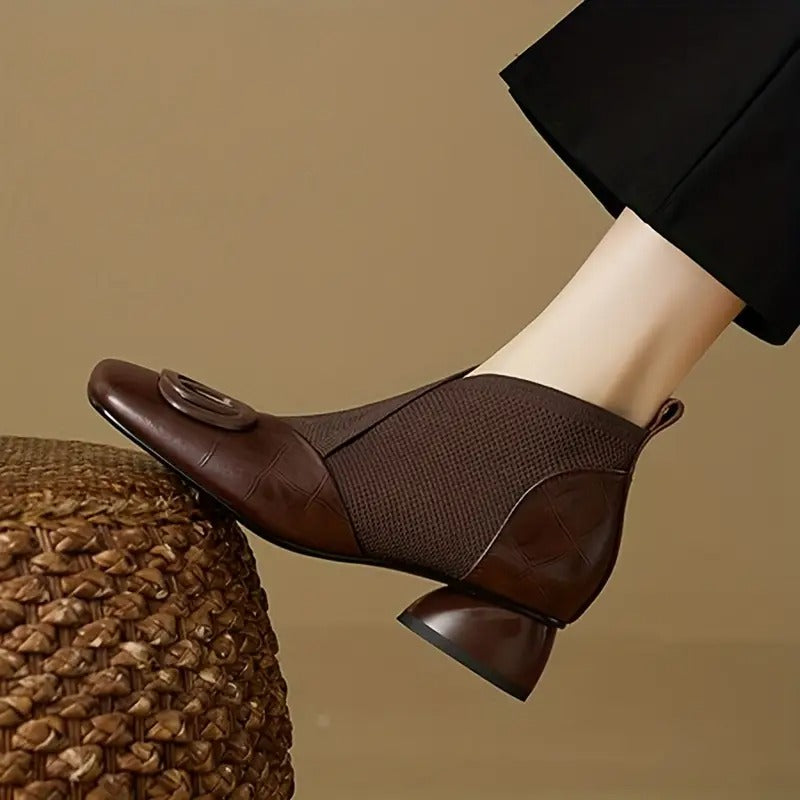 Mylaa Square Toe Low Heel