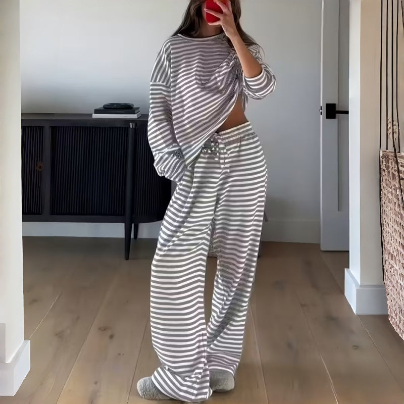Lydia™ | Relaxed Striped Two-Piece Lounge Set