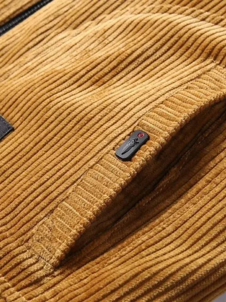 Thermal Windbreaker Corduroy Jacket - Cross & Crown