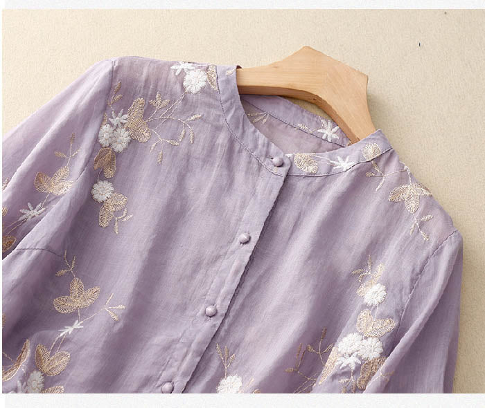 Westrows™ | Chic Blouse with Embroidered Accents